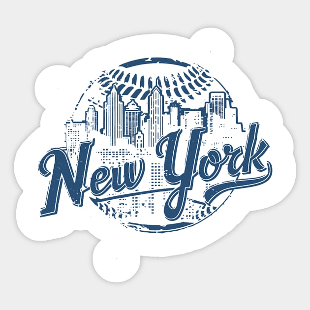 Baseball Newyork skyline The iconic buildings and cityscape Sticker by CoolFuture